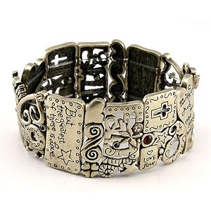 Gold Tone Corinthians Passage Stretch Bracelet Bracelet