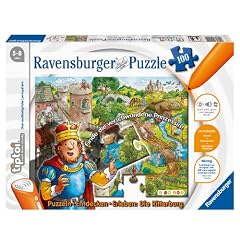 Ravensburger 00516 - tiptoi�: Puzzlen, Entdecken, Erleben - Burg - 100 Teile Puzzle (ohne Stift)