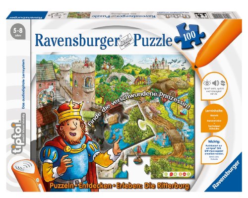 Ravensburger 00516 - tiptoi�: Puzzlen, Entdecken, Erleben - Burg - 100 Teile Puzzle (ohne Stift)