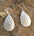 Earrings, 'Teardrop' 0.8" W 0.1" W 1.8" L