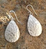 Earrings, 'Teardrop' 0.8 W 0.1 W 1.8 L