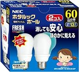 NEC ホタルックボール 60W相当 FRESH色 2個パック EFA15EDF/13-SHG-B-2P <32533>