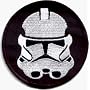 Star Wars - Round Black & White Stormtrooper Emblem Logo - Embroidered Iron On or Sew On Patch