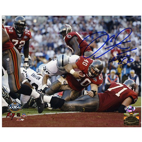 Mounted Memories Tampa Bay Buccaneers Mike Alstott Super Bowl Xxxvii Autographed Unframed Photo