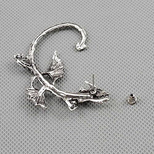 1 Pieces Earrings Ear Earring Supplies Hooks Stud Cuff Clip Punk XF188A Left Side Dragon