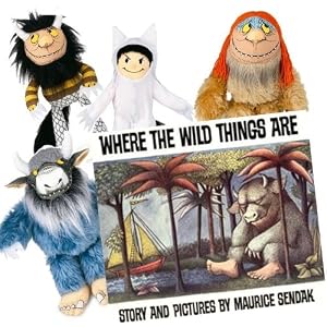 Where The Wild Things Are Hardcover Book with Four Plush Characters