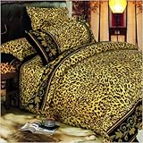 Leopard Duvet Cover Bedding Set Size: Twin
