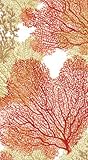Entertaining with Caspari Sea Fans Paper Guest Towels, Coral, Pack of 15