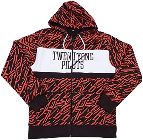 New Fashion Men's Twenty One Pilots Hoodies Sport Suit Print Slim Mens Sweatshirt (Large, Orange)