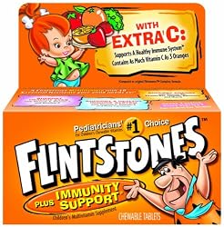 Flintstones Children's Multivitamin plus Immunity Support Chewable Tablets, 60-Count Bottles (Pack of 3)