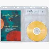 Compucessory DVD Storage Sleeves, Full Sheet, Header Label, 10/PK, White