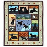 IMAGE OF Patch Magic King Black Lab Quilt, 105-Inch by 95-Inch
