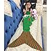 NOPTEG Kids Mermaid Tail Blanket Knitted Living Room Sofa Sleeping Bag Birthday Christmas Gift 59inch x31.5 inch (Green)