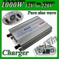 Meind Pure sine wave power inverter 1000W DC 12V to AC 220V for solar power system with battery charge function