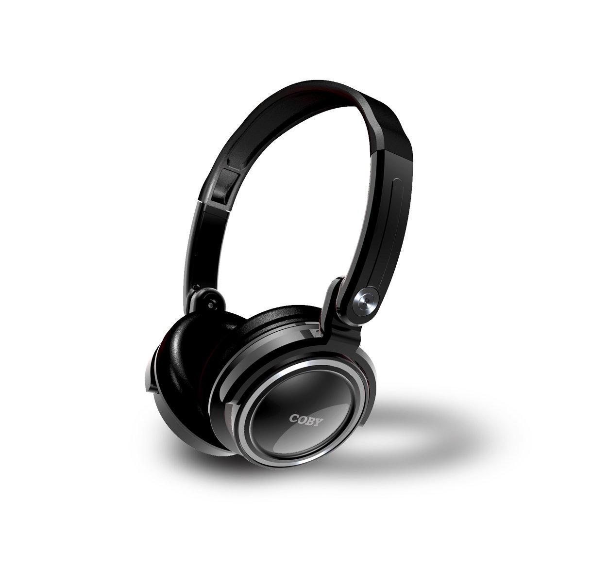 Coby CV185 Folding Deep Bass Stereo Headphones, Black $9.48