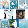 Greeting cards collection. Beautiful 1 - 8 luxury art cards. Premium quality birthday cards.