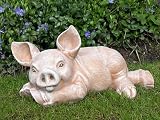 Eigenschaften Tiefes Kunsthandwerk GbR  / Tierfigur Schwein Ferkel terracotta