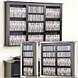 DOUBLE FLOATING WALL CD STORAGE BLACK