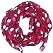 Sheep Print Design Scarves for Women Lightweight Large Size Scarf (Red)