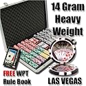 1000 Royal Flush Poker Chip Set with Free WPT Rule Book. 14 Gram Heavy Weighted Poker Chips.