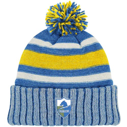 NFL Men's Classics Cuffed Pom Knit Hat - KD97Z (San Diego Chargers, One Size Fits All)