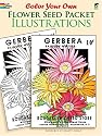 Color Your Own Flower Seed Packet Illustrations (Dover Pictorial Archives)