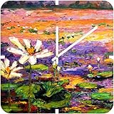 Square Clock Lily Pads Pond (by DENY Designs)