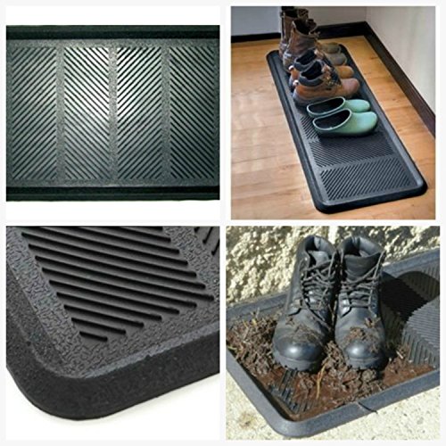Large Rubber Mudroom Boot Shoe Indoor Outdoor Floor Mat Hardware