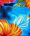 V.H.O. Funky Hawaiian Shirt, Shortsleeve, Bigflower, lightblue, 3XL