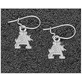 Logo Art Arkansas Razorbacks Sterling Silver Team Font 3/8 Dangle Earrings
