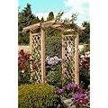 Holz Pergola mit Bogen und Rankgitter