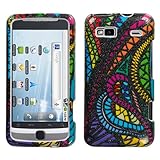 HTC G2 4G (2010) Black with Color Jamaican Fabric Design Glitter Sparkle Sn ....