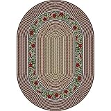 Milliken 4752/2700+-293 Braid Impressions Springtime Braid Light Lapis Oval Rug Size: Oval 3'10 x 5