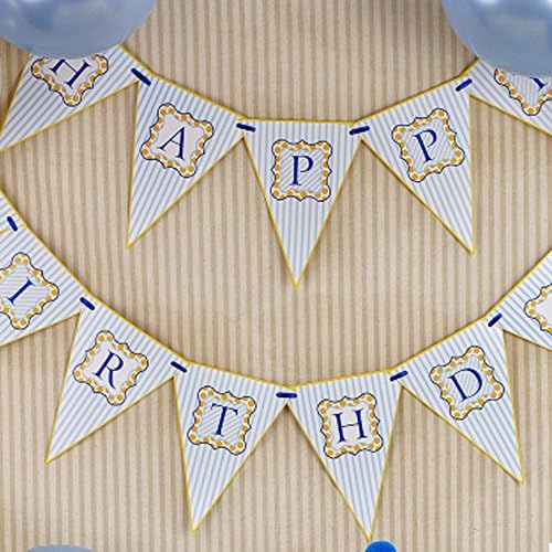 YHGG Birthday Circus Pennant Banner - Party Decorations & Flags & Bunting