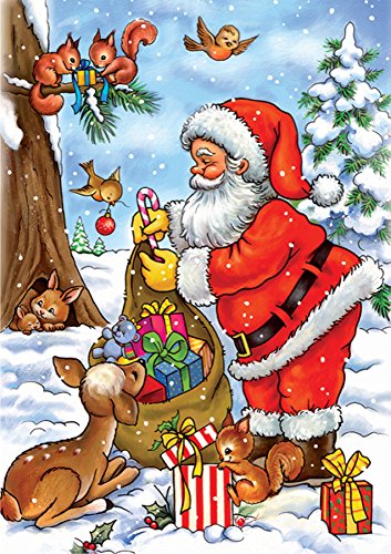 D-Toys Santa with his Animals Jigsaw Puzzle, 35-Piece