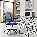 Modway Veer Office Chair with Mesh Back and Vinyl Seat With Flip-Up Arms in Blue