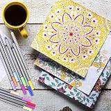 FINE FELT TIP PENS - 30 Pc Colored Pen Art Set For Adult Coloring and Drawing - Draw Rich Details with Colorful Marker Tipped Brush Pens for Flatliner Artist Style + Color Book For Adults - GUARANTEED