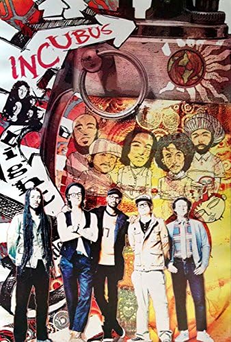 7185-M Incubus American Rock Band From Calabasas California Wall Decoration Poster Size 35"x23.5"