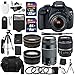 Canon EOS Rebel T5 Digital SLR Camera Body with EF-S 18-55mm IS + EF 75-300mm f/4-5.6 III + Studio Series 58mm Wide Angle and 58mm Telephoto Lenses + 40 GB Storage + Tripods + 4 Filters + Deluxe Bag + Extra Accessories