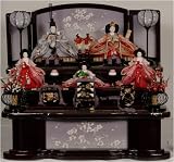 ひな人形 五人飾り 春慶塗 古代桜刺繍 三段飾り　toku-19 段飾り 雛人形