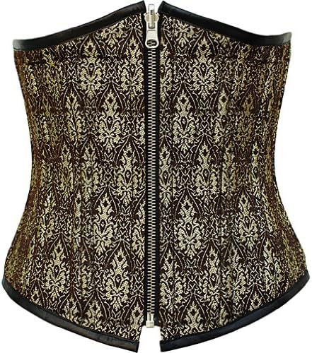 Corset CDR-062-22: Full Steel Boned Reversible Underbust Waist in Brocade ...