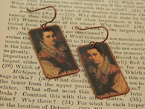 Artist earrings Lavinia Fontana mixed media jewelry art jewelry