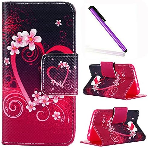 Galaxy S6 Edge Case G9250 Cover EMAXELER Printed Series Gardenia Flower PU Leather Flip Protective Case with Stand for Samsung Galaxy S6 Edge G9250 Gardenia Flower