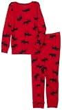 Hatley Boys 2-7 Moose On Red Polo Pajama Set