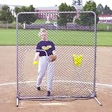 Jugs Quick-snap Softball Screen with Ball Pouch, 6 - Feet