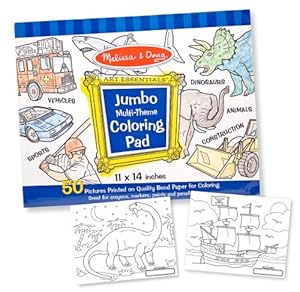 Amazon.com: Melissa & Doug Jumbo Coloring Pad - Blue: Melissa & Doug ...