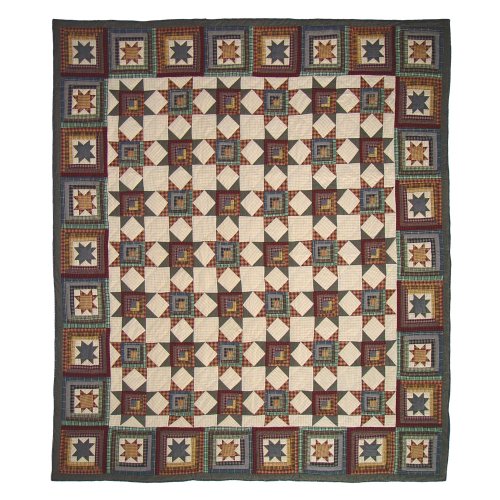 Patch Magic Queen Cottage Star Duvet Cover, 88-Inch by 98-Inch