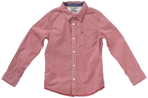 Tommy Hilfiger Jungen E557100864 /TOBY GINGHAM SHIRT L/S, Gr. 140 (10) Rot (SIGNAL RED 696 Preisvergleich