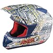 Answer Racing DotCom Men's A11 Comet MotoX Motorcycle Helmet - Blue/Red