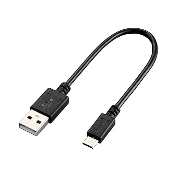 【クリックで詳細表示】ELECOM microUSBケーブル スリムタイプ 超急速充電対応 2A出力 充電専用 0.2m ブラック MPA-AMBCX2A02BK： 家電・カメラ